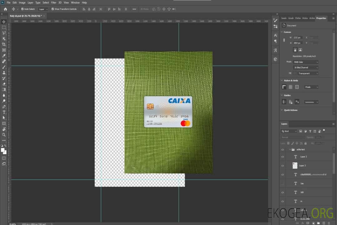 Brésil Caixa banque carte de débit principale photolook avant template Brésil Caixa banque carte de débit principale photolook avant template